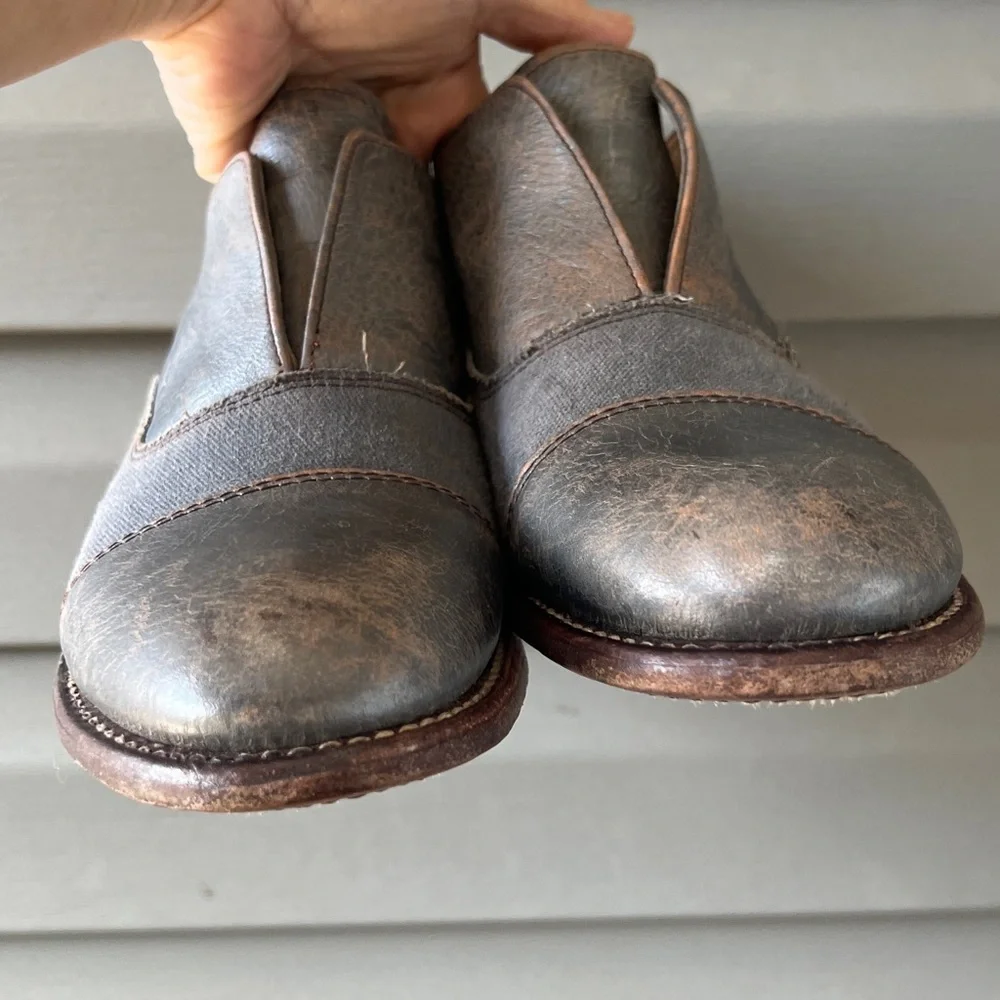 BED|STU Gray and Brown Loafers - Picture 5 of 12